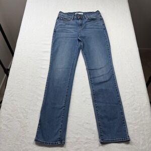 Signature Levi Strauss Mid-Rise Straight Jeans Womens 4M W27 L32 Blue Excellent